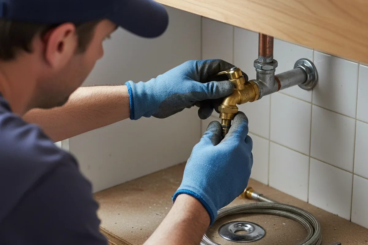 Shutoff valve and fitting work during Faucet and Fixture Repair in Monaca
